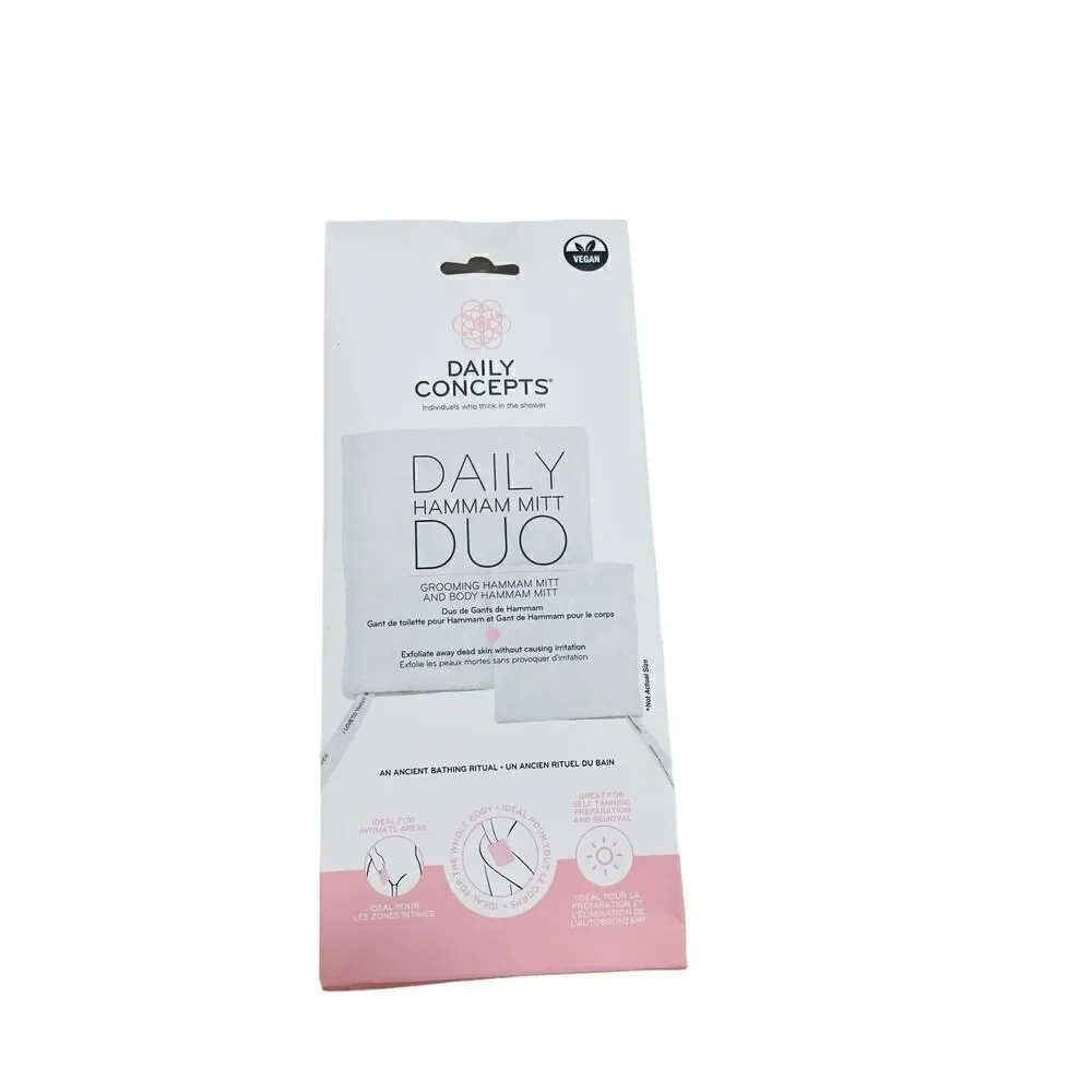 NEW Daily Concepts Hammam Mitt Duo Grooming & Body Mitt FabFitFun 2022 Fall Box